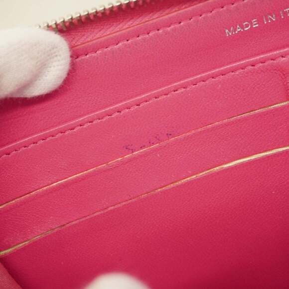 CHANEL Pink Lambskin Leather Wallet - Picture 9 of 11